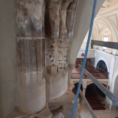 Consolidacion de nervios iglesia de Illana colocacion de varillas