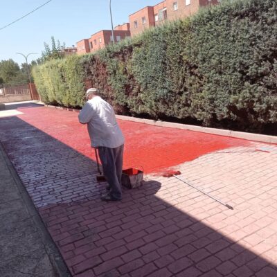 Mejora de pavimento Colegio Isidro Almazán