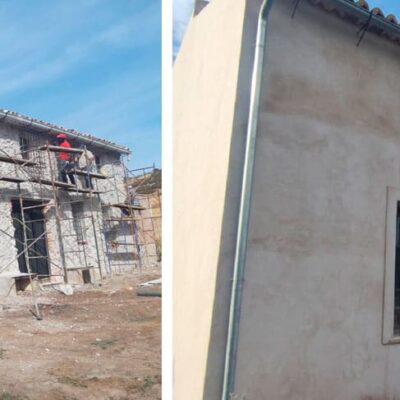 Reparación de fachada casa de labor arquitectura tradicional de la Alcarria